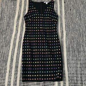 Diane Von Furstenberg Size 6 Black Tweed dress black Multicolor Dress
